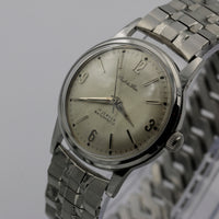 1960s Paul du Pree Men's Swiss Made 17Jwl Silver Watch w/ Silver Bracelet