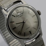 1960s Paul Rivage Men's Swiss Made 17Jwl Silver Watch w/ Silver Bracelet