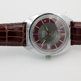 1960s Rotary Men's Swiss Made 21Jwl Automatic Silver Calendar Watch w/ Strap