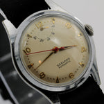 1940s Invicta / Seeland Men's Swiss Made 17Jwl Automatic Rotomatic Silver Watch w/ Strap