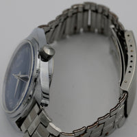 1960s Sears Men's Silver Near Mint Condition Blue Dial Watch w/ Silver Bracelet