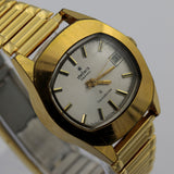 1970s Stellaris Men's Electronic Transistorized Swiss Made Gold Watch w/ Bracelet