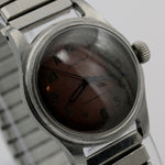 1940s Schifter Swiss Made Military Style Men's Silver Watch w/ Bracelet