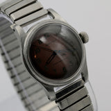 1940s Schifter Swiss Made Military Style Men's Silver Watch w/ Bracelet