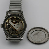 1940s Schifter Swiss Made Military Style Men's Silver Watch w/ Bracelet