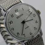 1970s Sekonda Men's Silver 19Jwl Made in USSR Watch w/ Bracelet