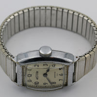 1930s Ingraham Men's Original "Wrist-O-Crat" Silver Made in USA Watch w/ Bracelet