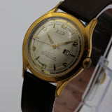 Voigt Atlantic Men's 21Jwl Made in Germany Gold Calendar Watch w/ Strap
