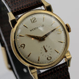 1954 Bulova / Westfield Men's Gold Swiss Made Fancy Lugs Watch w/ Calf Leather Strap