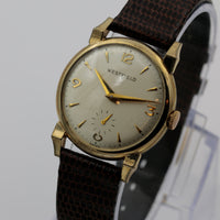 1954 Bulova / Westfield Men's Gold Swiss Made Fancy Lugs Watch w/ Calf Leather Strap