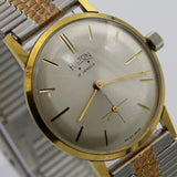 1940s Hilton Men's Gold 17Jwl Swiss Made Thin Watch w/ Bracelet