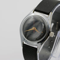 1940s Winton Swiss Made 17Jwl Military Style Men's Silver Watch w/ Strap