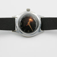 1940s Winton Swiss Made 17Jwl Military Style Men's Silver Watch w/ Strap