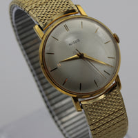 1960s Nisus Men's Gold 17Jwl Clean Dial Swiss Made Watch w/ Gold Bracelet