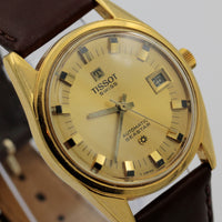 1960s Tissot Seastar Men's Automatic Swiss Made Gold Watch w/ Strap