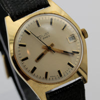 1950s Poljot Men's Gold 17Jwl Calendar Made in USSR Watch w/ Strap