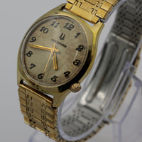 1974 Bulova Accutron 10K Gold Men's Sunburst Dial Watch w/ Original Bracelet