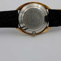 1977 Bulova Men's Gold Swiss Made Hidden Crown Ultra Thin Watch w/ Strap