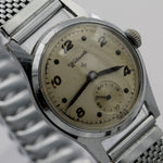 1930s Wadsworth Men's Swiss Made 7Jwl Silver Watch w/ Bracelet