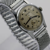 1930s Wadsworth Men's Swiss Made 7Jwl Silver Watch w/ Bracelet