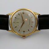 1940s Movado Men's Swiss Made Gold Large Watch w/ Strap
