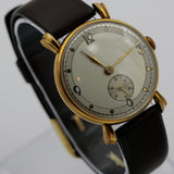 1930s Men's Gold Swiss Made 15Jwl Watch w/ Strap