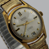 1960s Gruen Men's Swiss Gold Automatic 17Jwl Calendar Watch w/ Original Box