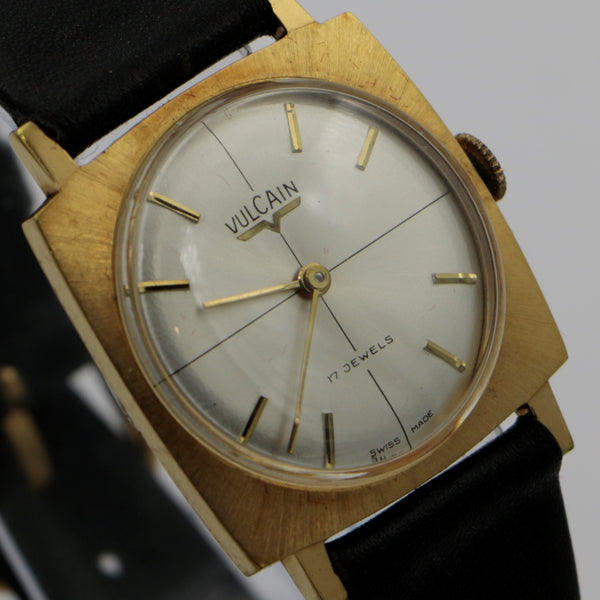 Vulcain  Men's Gold Swiss Made 17Jwl Ultra Thin Watch w/ Original Box