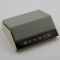 1950s Benrus Men's Swiss 10K Gold Quadrant Dial Watch w/ Original Box