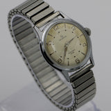 1960s Helbros Invincible Men's Swiss Made Silver Watch w/ Original Box