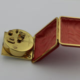 Semca Gold Made in Germany Alarm Seven Jewels Clock w/ Case