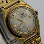 1960s Waltham Men's 21Jwl Gold Interesting Dial Watch w/ Bracelet