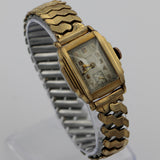 1930s Croton Men's Swiss Made 7Jwl Gold Engraved Bezel Watch w/ Bracelet