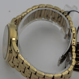 New Seiko Men's Gold Calendar Ultra Thin Bracelet Quartz Watch w/ Original Box