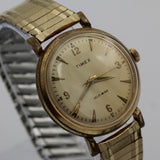 1950s Timex Men's Gold Automatic Interesting Large Dial Watch w/ Bracelet