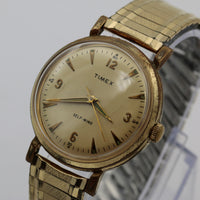 1950s Timex Men's Gold Automatic Interesting Large Dial Watch w/ Bracelet