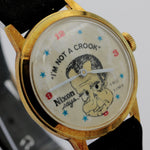 1973 Nixon Says: "I'm Not A Crook" Mooving Eyes Gold Watch by Tru Time