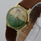 1960s Lafayette Men's Gold Swiss Made Golf Special Watch w/ Strap