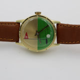 1960s Lafayette Men's Gold Swiss Made Golf Special Watch w/ Strap