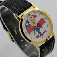 Bill Clinton Rare Backwards Running Quartz Gold Watch - Near Mint Condition
