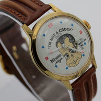 1973 Nixon Says: "I'm Not A Crook" Mooving Eyes Gold Watch by All American Time