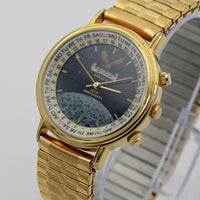 Collector's Men's Apollo 11 25th Anniversary Gold Unique Calendar Quartz Watch - Mint