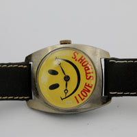 1960s "I Love Stroh's" Men's Gold Swiss Made Special Edition Watch w/ Strap