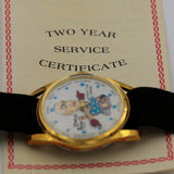 New 1970s Uncle Sam Election Gold  Watch w/ Warranty Card