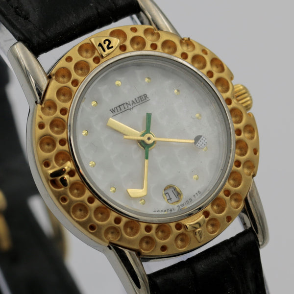 New Wittnauer Ladies Swiss Made Golf Gold Quartz Watch w/ Original Box