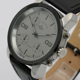 New Croton Men's Quartz Silver Large Chronograph Watch w/ Original Box