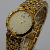 Citizen Men's Quartz Gold Ultra Thin Watch w/ Gold Bracelet