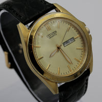 Citizen Men's Quartz Gold Dual Calendar Extra Large Watch w/ Strap