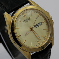 Citizen Men's Quartz Gold Dual Calendar Extra Large Watch w/ Strap