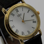 Citizen Men's Quartz Gold Roman Numerals Watch w/ Strap